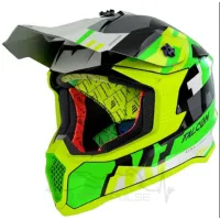 Мотошолом MT Falcon MX802 A3 Fluo Yellow/Green S